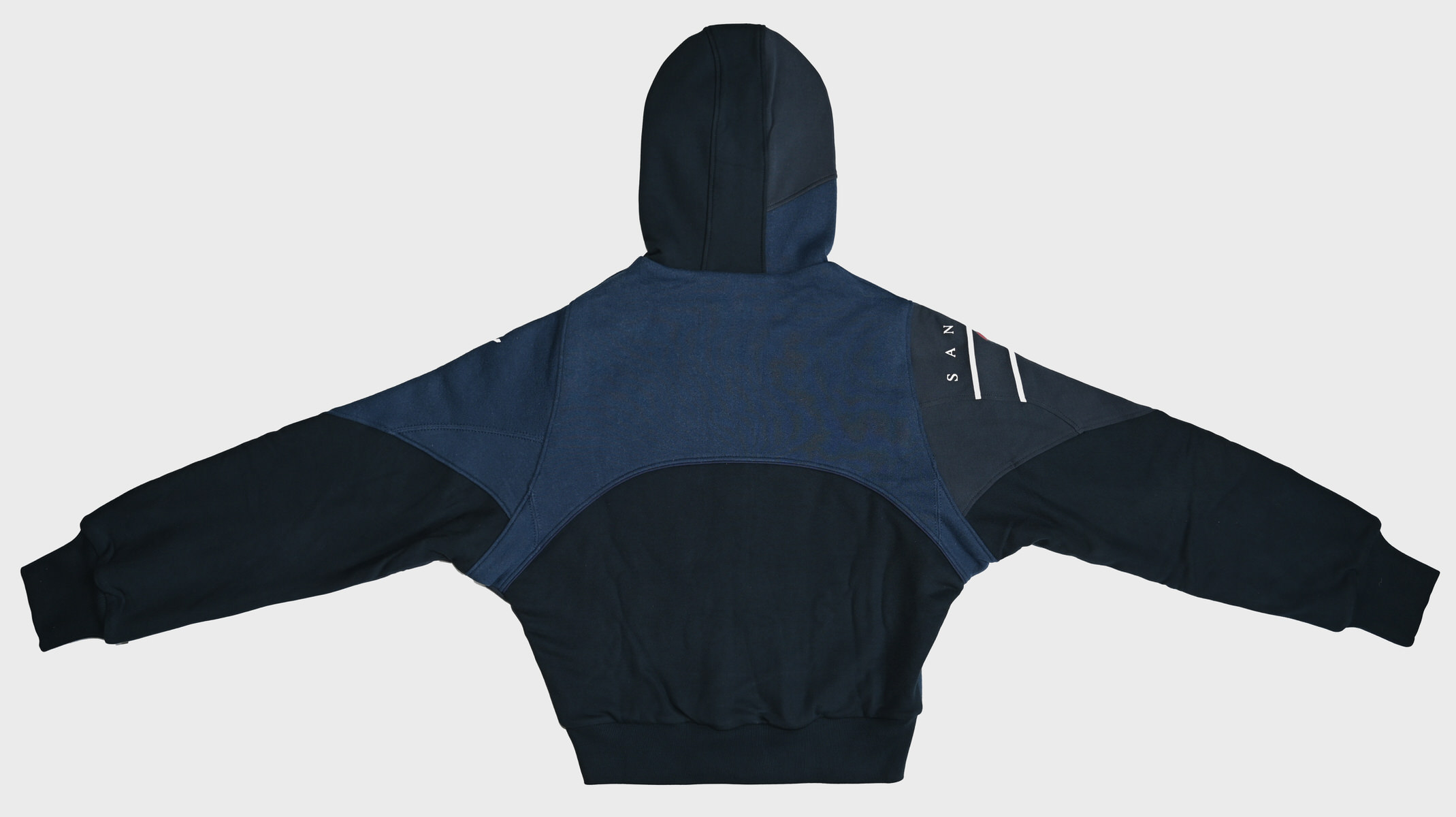 Hybrid Upcycled Blue Hoodie XSmall - Image 2